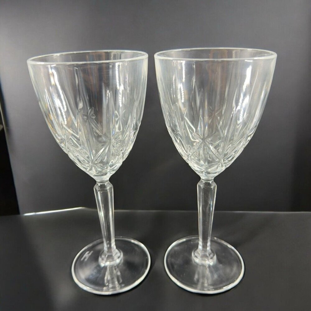 Waterford Crystal Marquis Clear Sparkle Elegant Glassware Goblet Glasses 2 Set